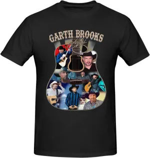Garth Br%ooks T Shirt Mens Printed Graphic Casual Breathable Crewneck Short Sleeve Top Tees
