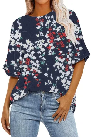 Generic 2024 Oversized T Shirts Womens Striped Shirts Casual Loose Fit Short Sleeve Crewneck Summer Tunic Tops Plus Size Tees