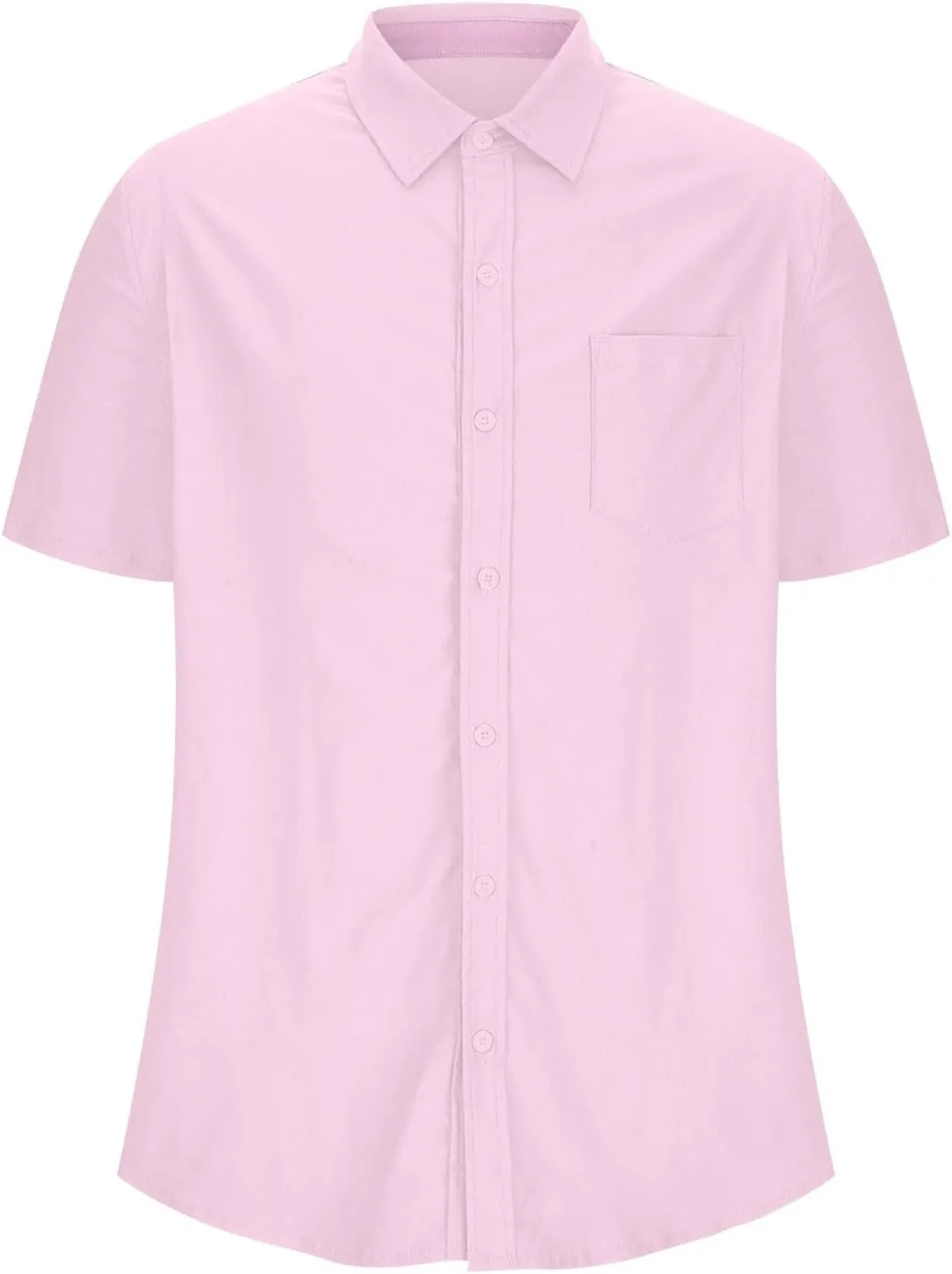 generic Men's Button Down Short Sleeve Dress Shirts Man Business Tops Formal Shirts Casual Tshirt Regular Fit Office Workwear