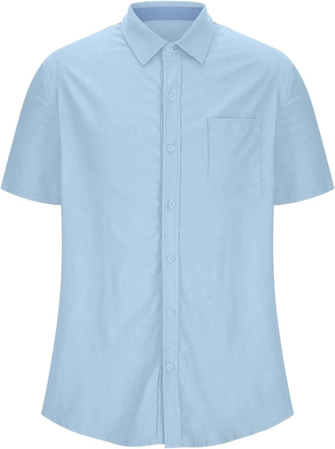 generic Men's Button Down Short Sleeve Dress Shirts Man Business Tops Formal Shirts Casual Tshirt Regular Fit Office Workwear
