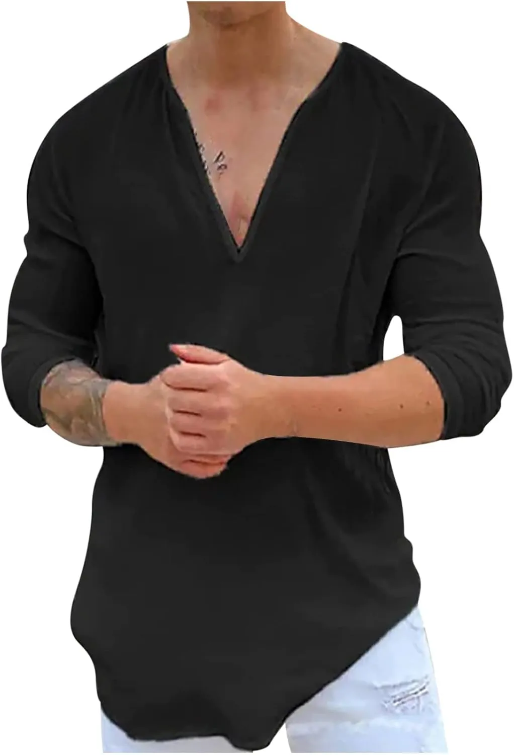 generic Men's Henley Shirts Short Sleeve Stylish Summer Casual Workout T-Shirts Muscle Tops Regular Fit Gym T Shirts Button