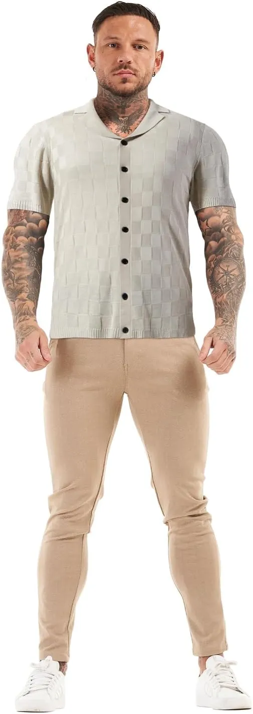GINGTTO Men's Polo Shirts Short Sleeve Slim Fit Lightweight Knit T Shirts