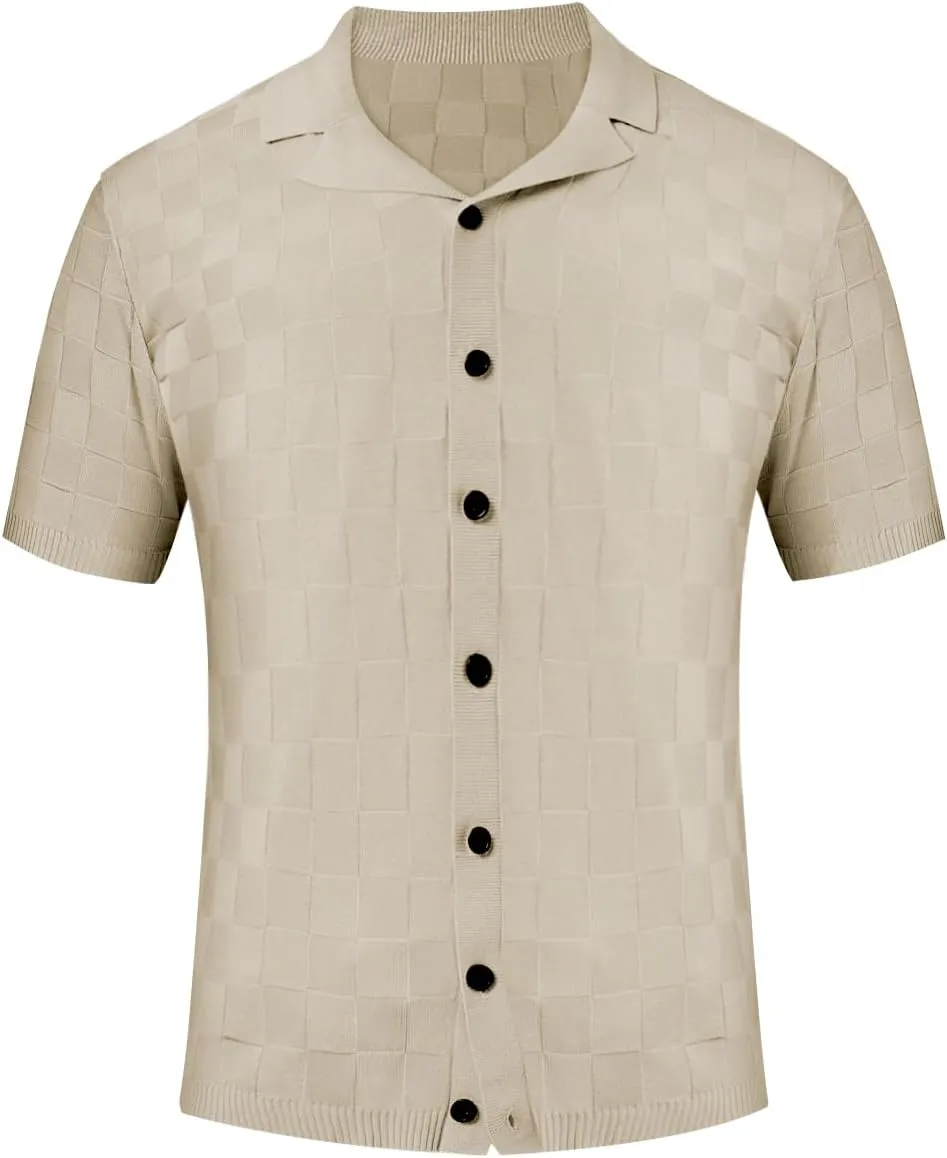 GINGTTO Men's Polo Shirts Short Sleeve Slim Fit Lightweight Knit T Shirts
