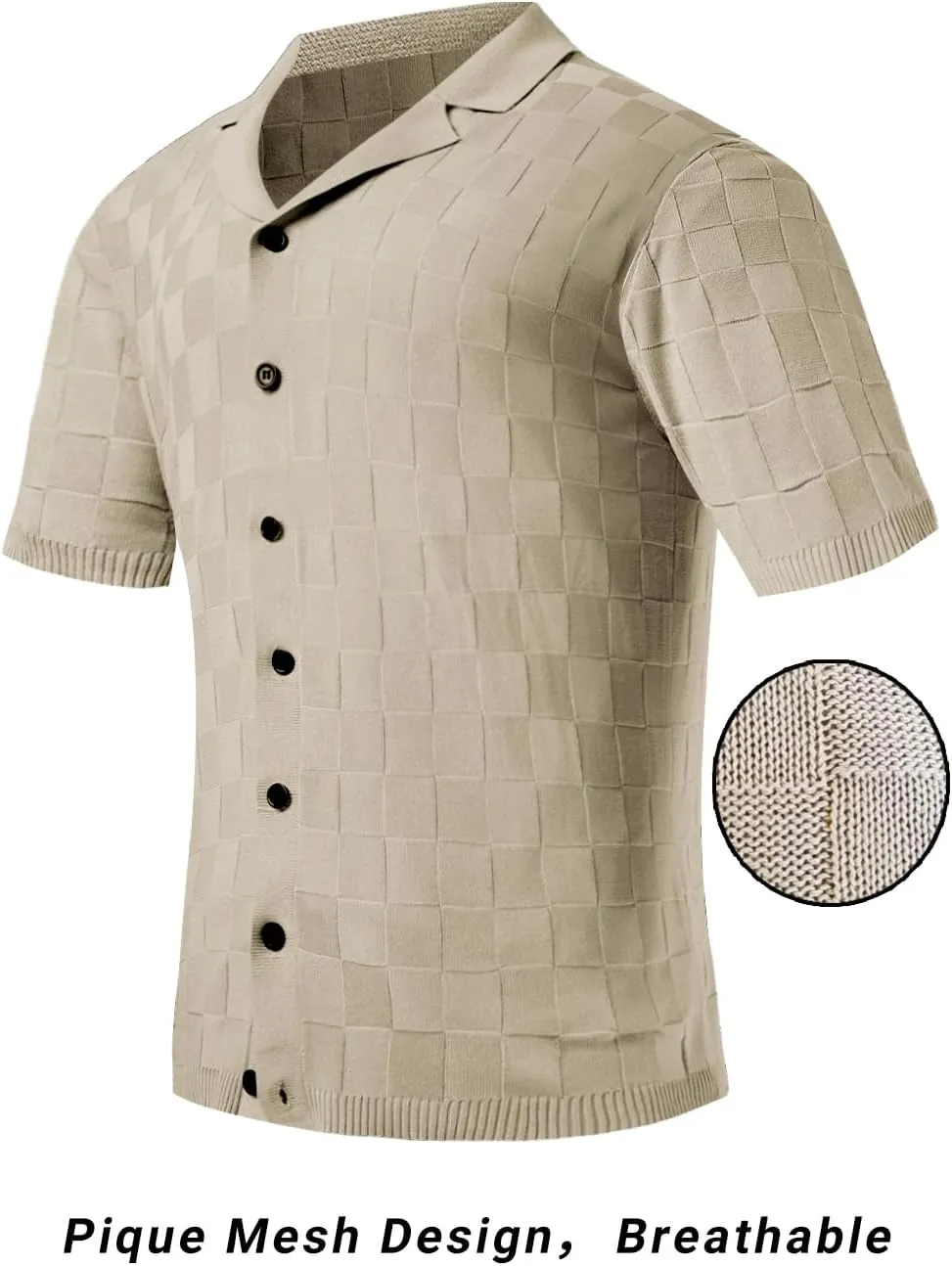 GINGTTO Men's Polo Shirts Short Sleeve Slim Fit Lightweight Knit T Shirts
