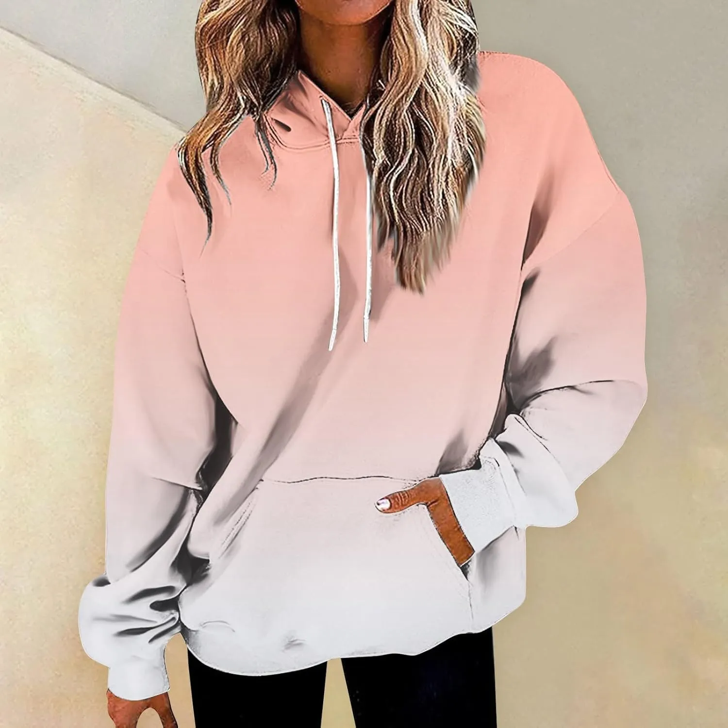 GOFULY Women'S Fashion Hoodies & Sweatshirts Long Sleeve Drawstring Sweatshirts Tie Dye Fall Pullover Winter Sweatshirts