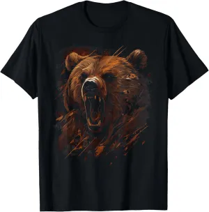Grizzly Bear Growl Animal Graphic for Men Women Boys Girls T-Shirt