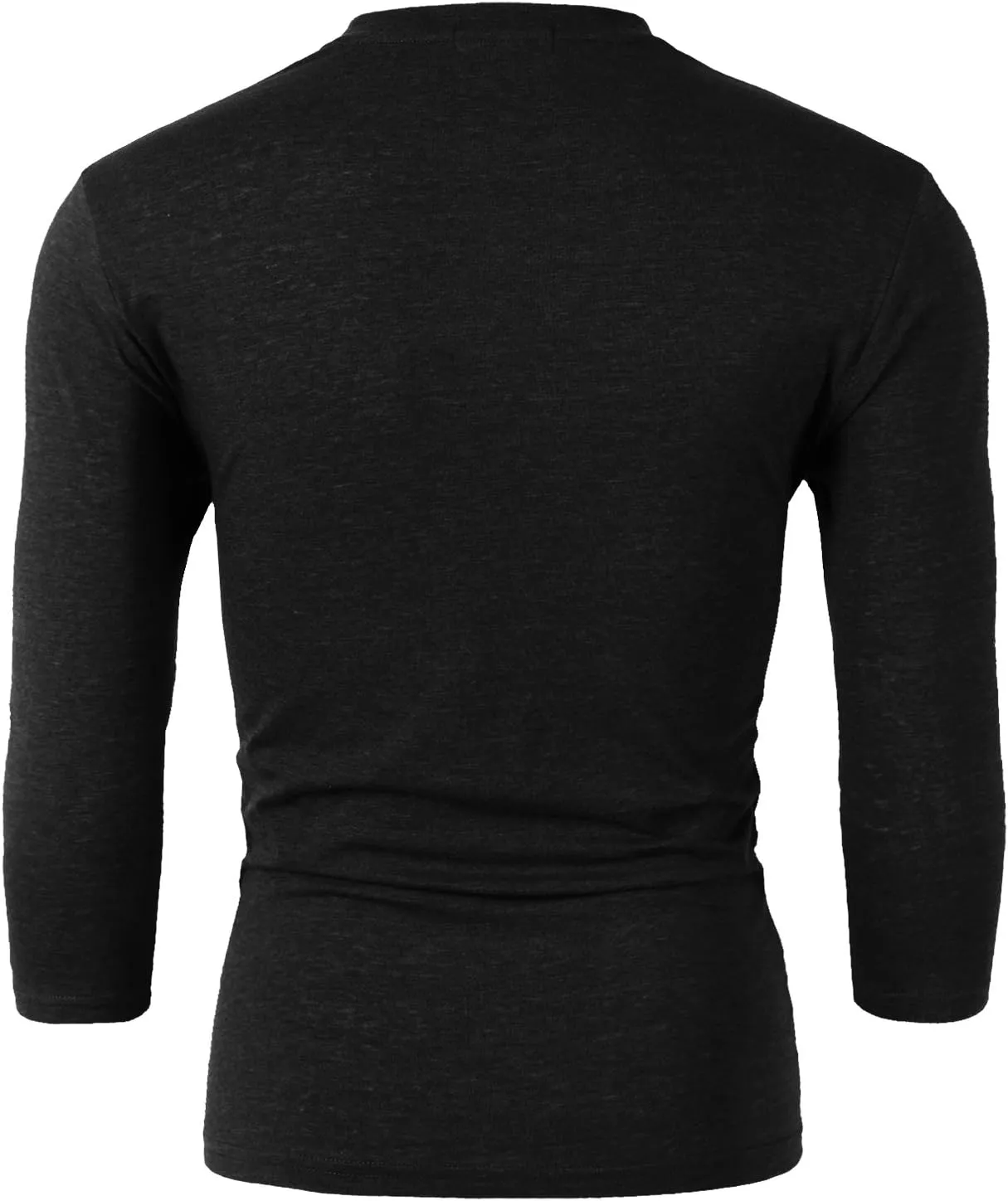 H2H Mens Casual Premium Slim Fit Henley Shirts Lightweight Thin Fabric