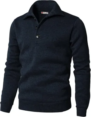 H2H Mens Casual Slim Fit Pullover Sweatshirts Knitted Shirts Napping Inside