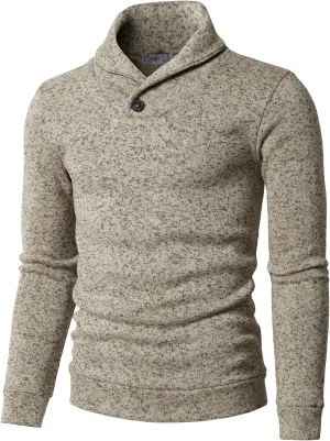 H2H Mens Casual Slim Fit Pullover Sweatshirts Knitted Shirts Napping Inside