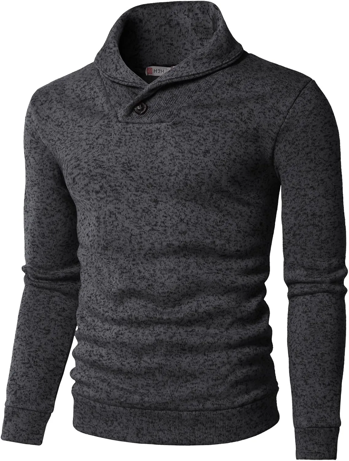 H2H Mens Casual Slim Fit Pullover Sweatshirts Knitted Shirts Napping Inside