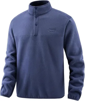 Half Zipper Sweatshirts for Men Stank Thick Sherpa Lined Pullovers Long Sleeve Warm Fleece Sweatshirts Fall Outfits