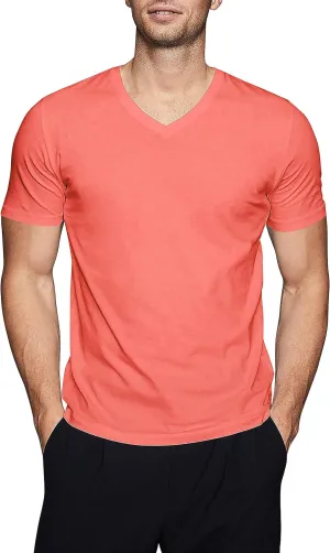 Hat and Beyond Mens Active V Neck T-Shirts Gym Workout Dance Slim Fit Shirts