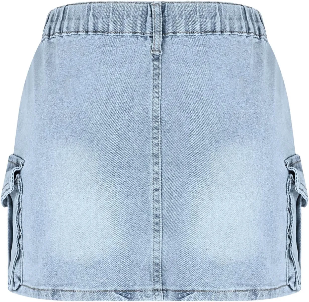 High Stretchy Cargo Skirt for Women Low Waist High Waisted Y2k Mini Jean Skirts Cute Denim Skirt with Pockets
