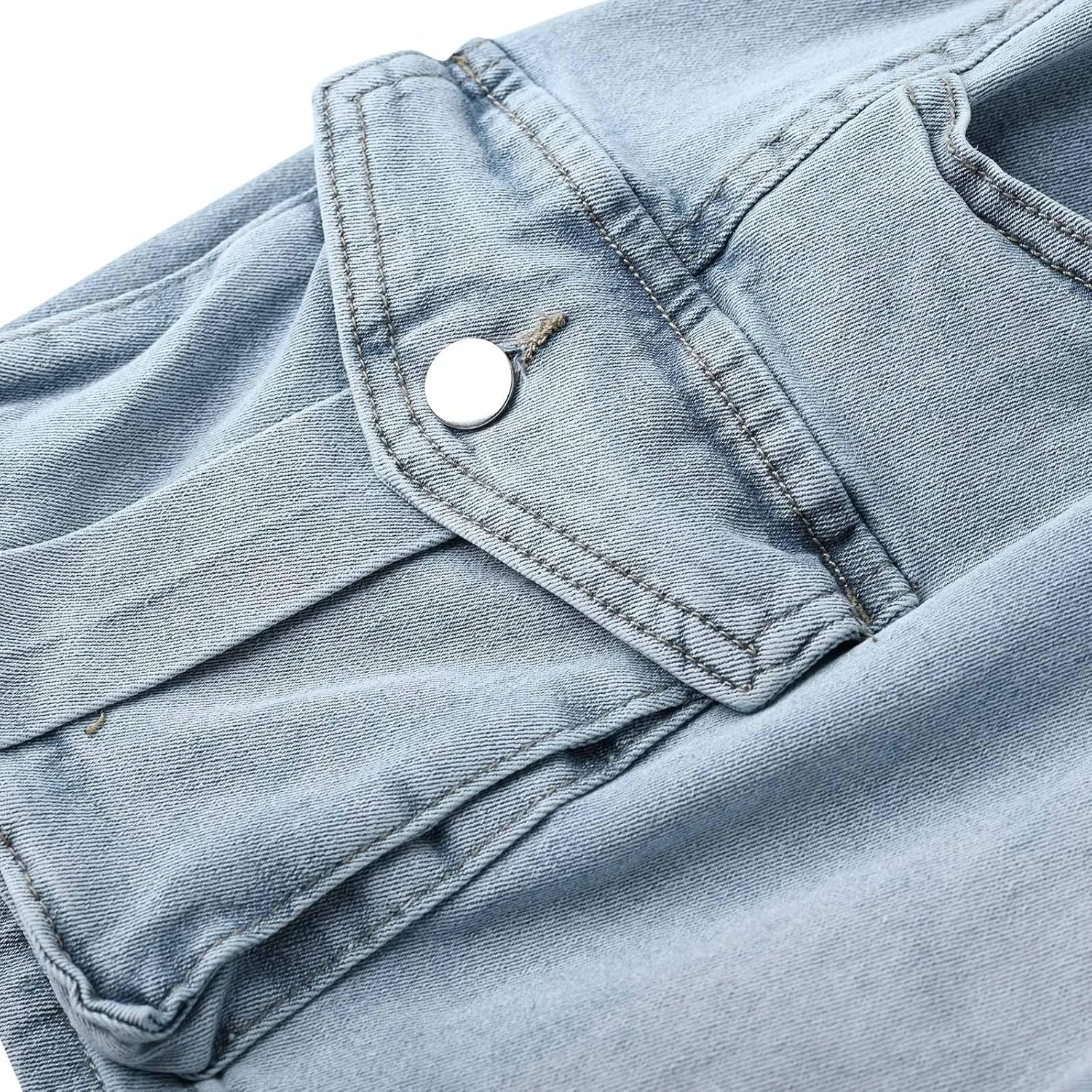High Stretchy Cargo Skirt for Women Low Waist High Waisted Y2k Mini Jean Skirts Cute Denim Skirt with Pockets