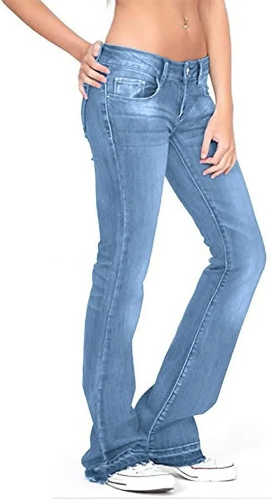 High Waisted Jeans for Women Jeans Poket Pants Mid Casual Denim Lace Women's Jeans High Waisted Jeans for Women
