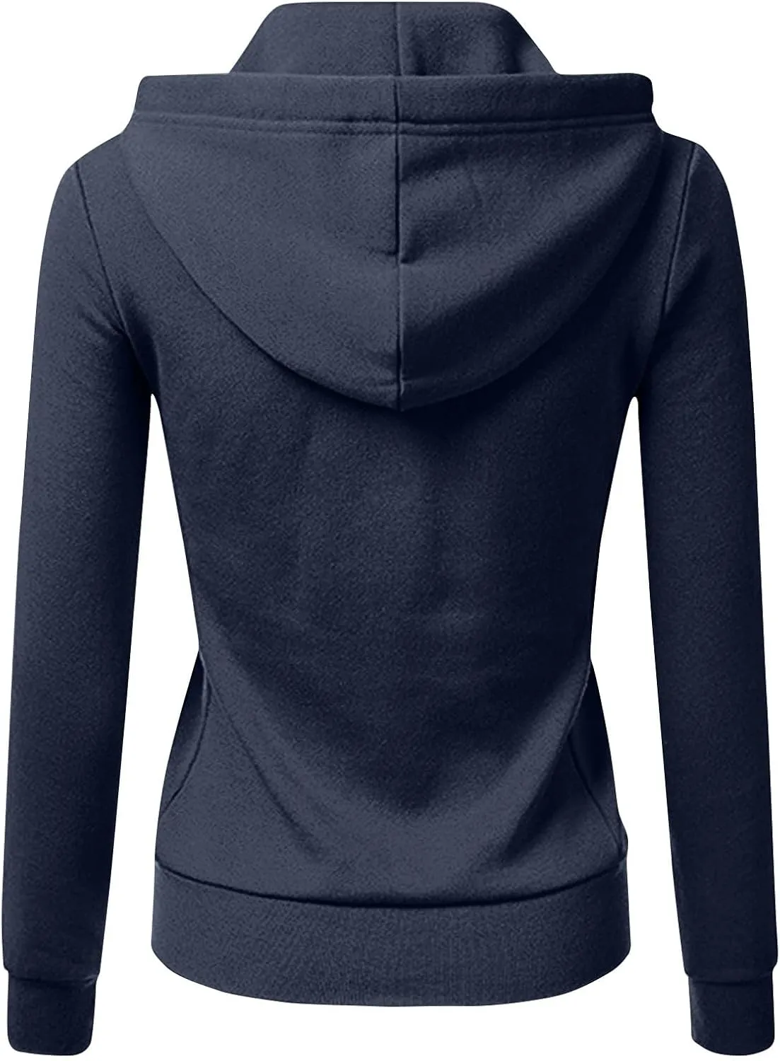 Hoodie Jackets For Women Solid Color Lightweight Drawstring Sweatshirt With Pocket 2024 Fall Casual Thin Coat