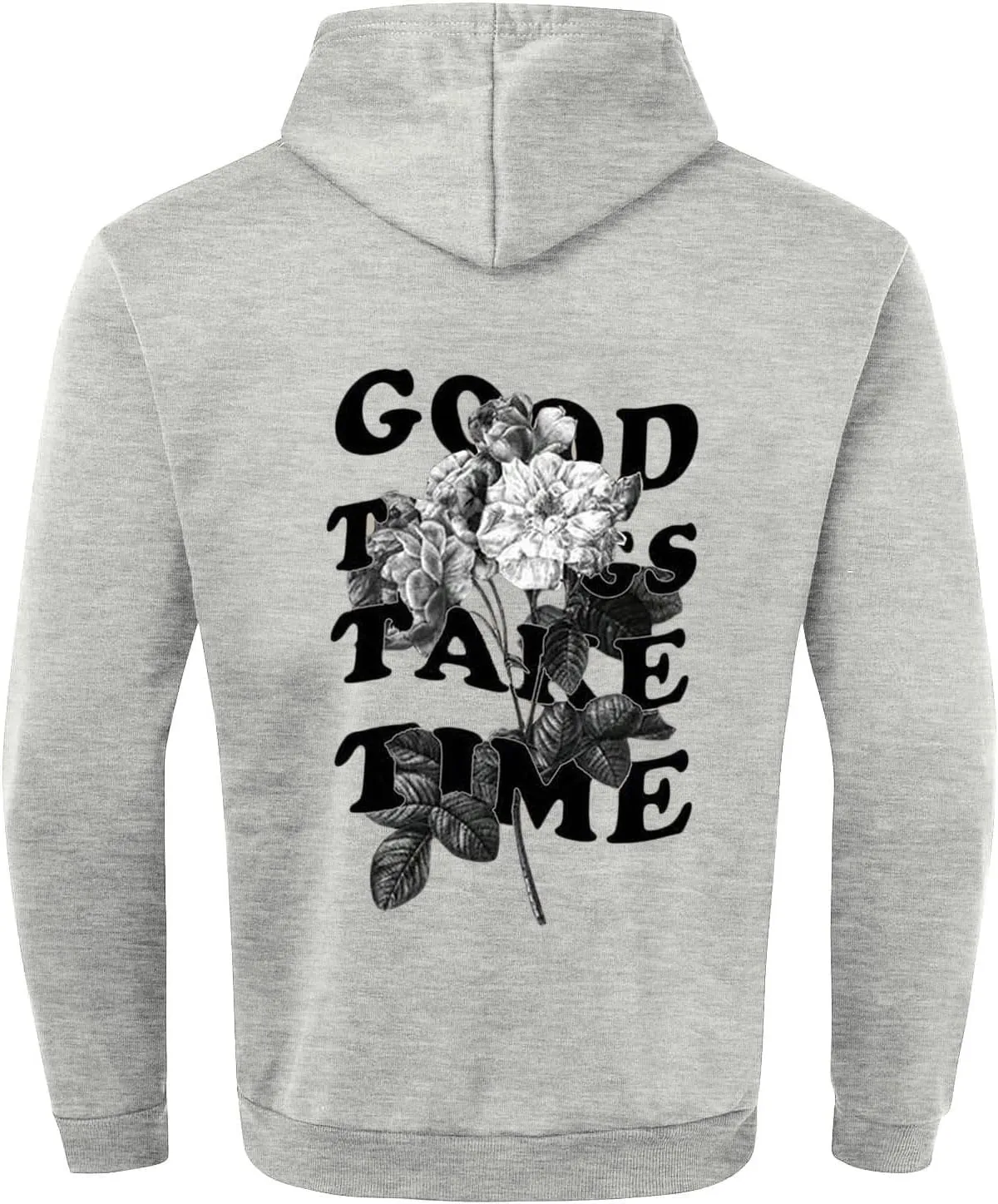 Hoodies For Men Good Things Take Time Letter Print Lightweight Sweatshirts Fall Long Sleeve Hoodies Pullover Shirts