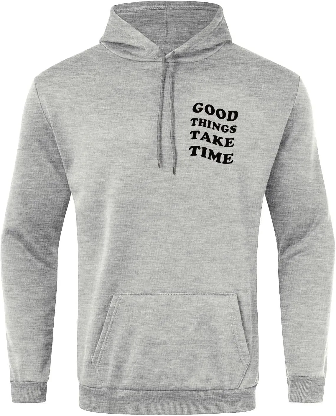 Hoodies For Men Good Things Take Time Letter Print Lightweight Sweatshirts Fall Long Sleeve Hoodies Pullover Shirts