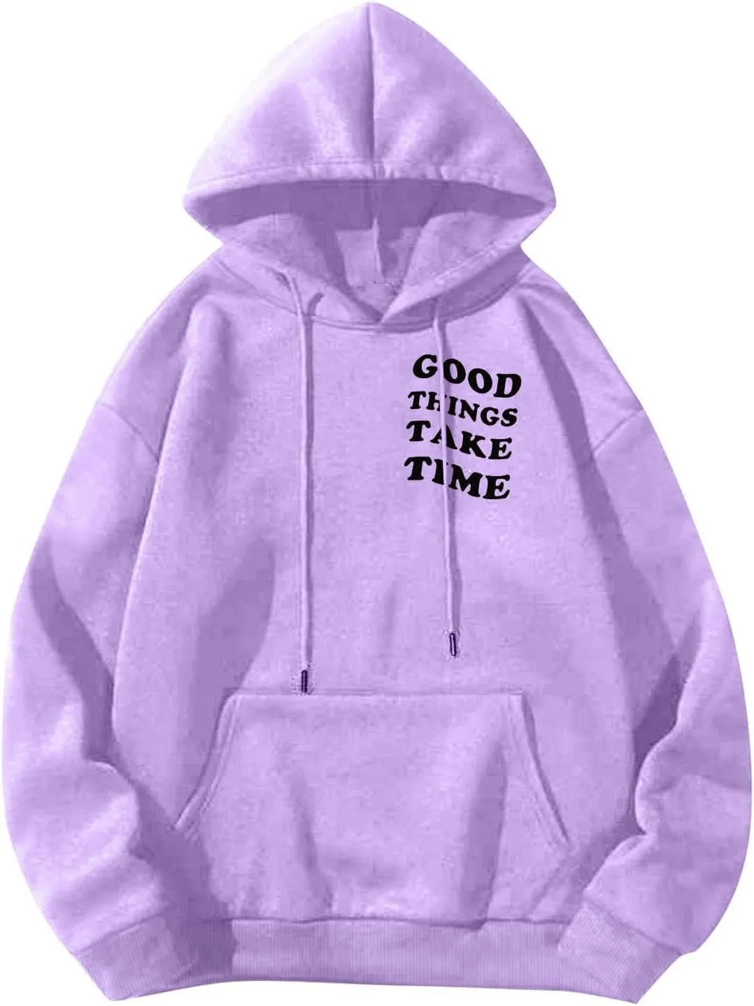 Hoodies For Men Good Things Take Time Letter Print Lightweight Sweatshirts Fall Long Sleeve Hoodies Pullover Shirts