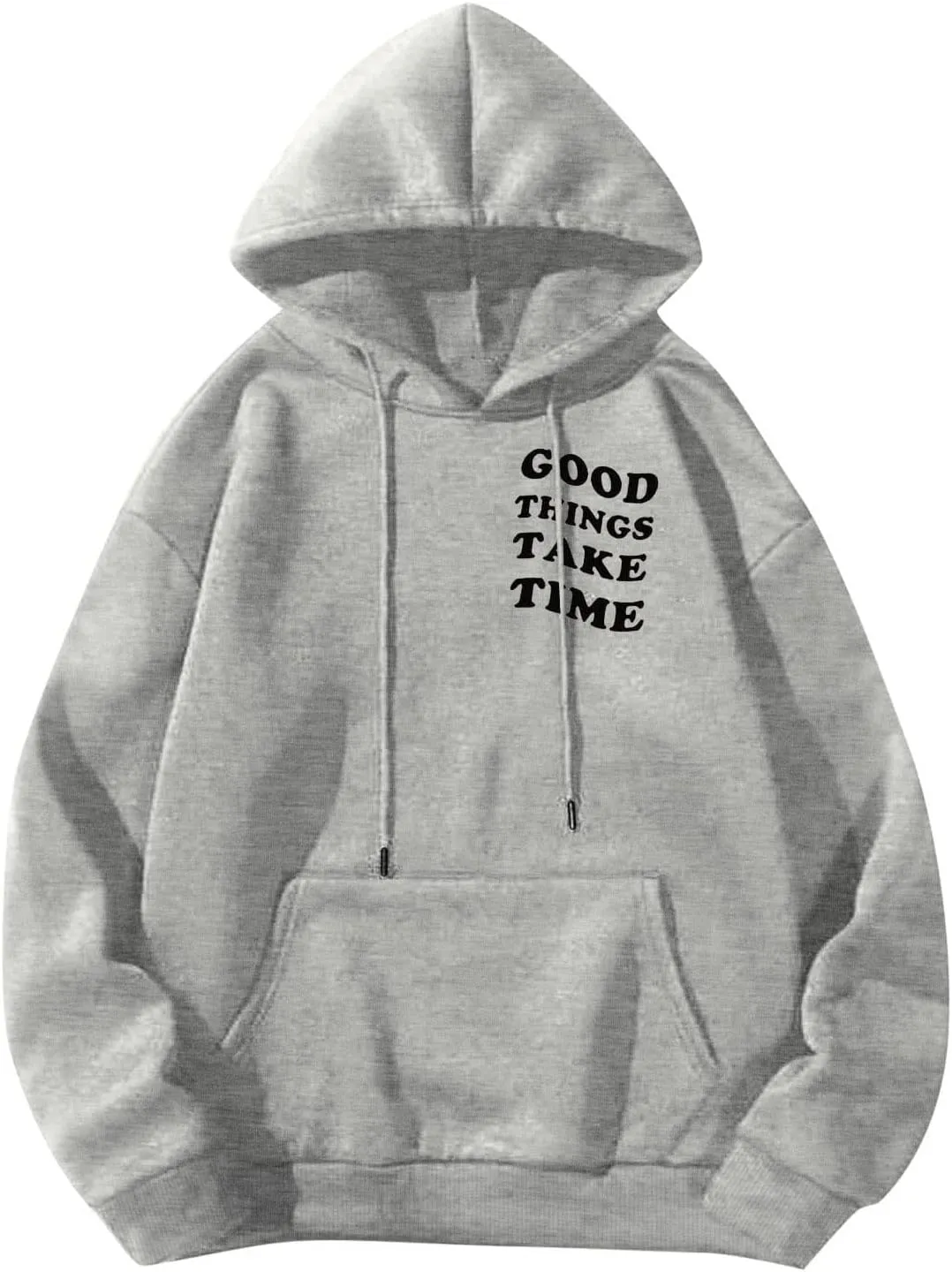 Hoodies For Men Good Things Take Time Letter Print Lightweight Sweatshirts Fall Long Sleeve Hoodies Pullover Shirts