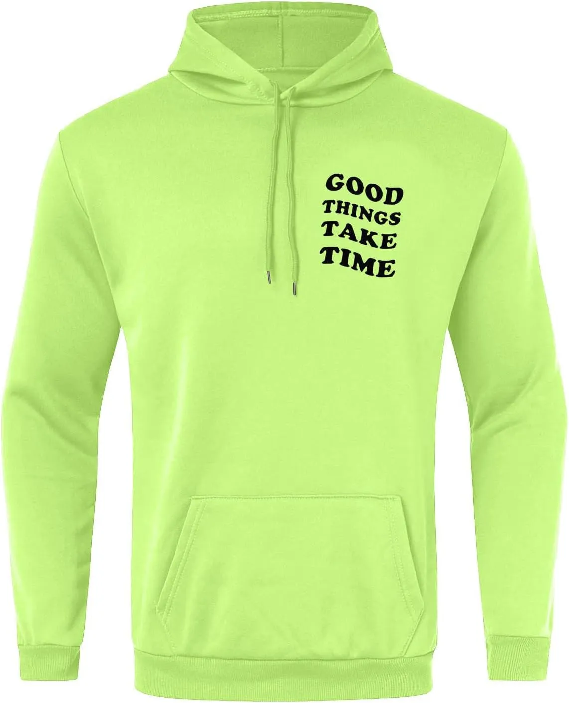 Hoodies For Men Good Things Take Time Letter Print Lightweight Sweatshirts Fall Long Sleeve Hoodies Pullover Shirts
