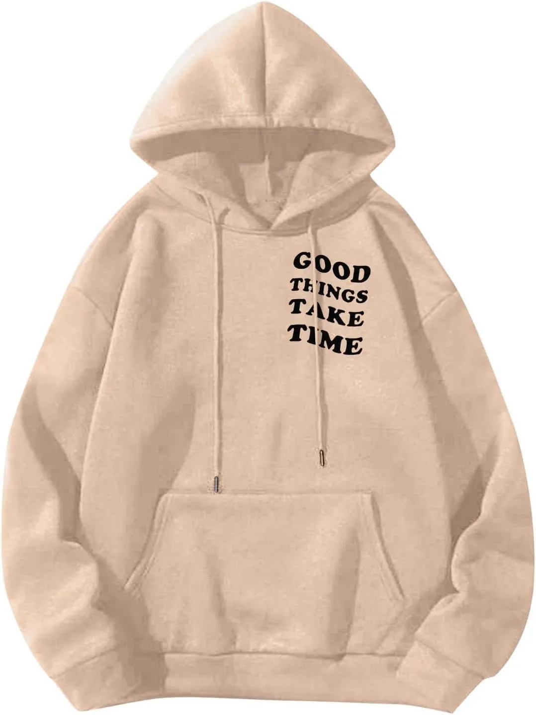 Hoodies For Men Good Things Take Time Letter Print Lightweight Sweatshirts Fall Long Sleeve Hoodies Pullover Shirts