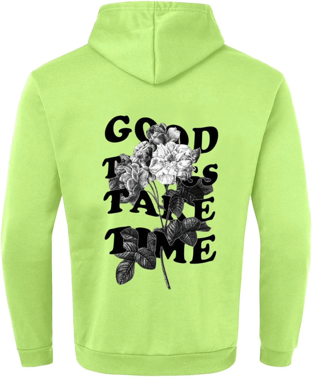 Hoodies For Men Good Things Take Time Letter Print Lightweight Sweatshirts Fall Long Sleeve Hoodies Pullover Shirts