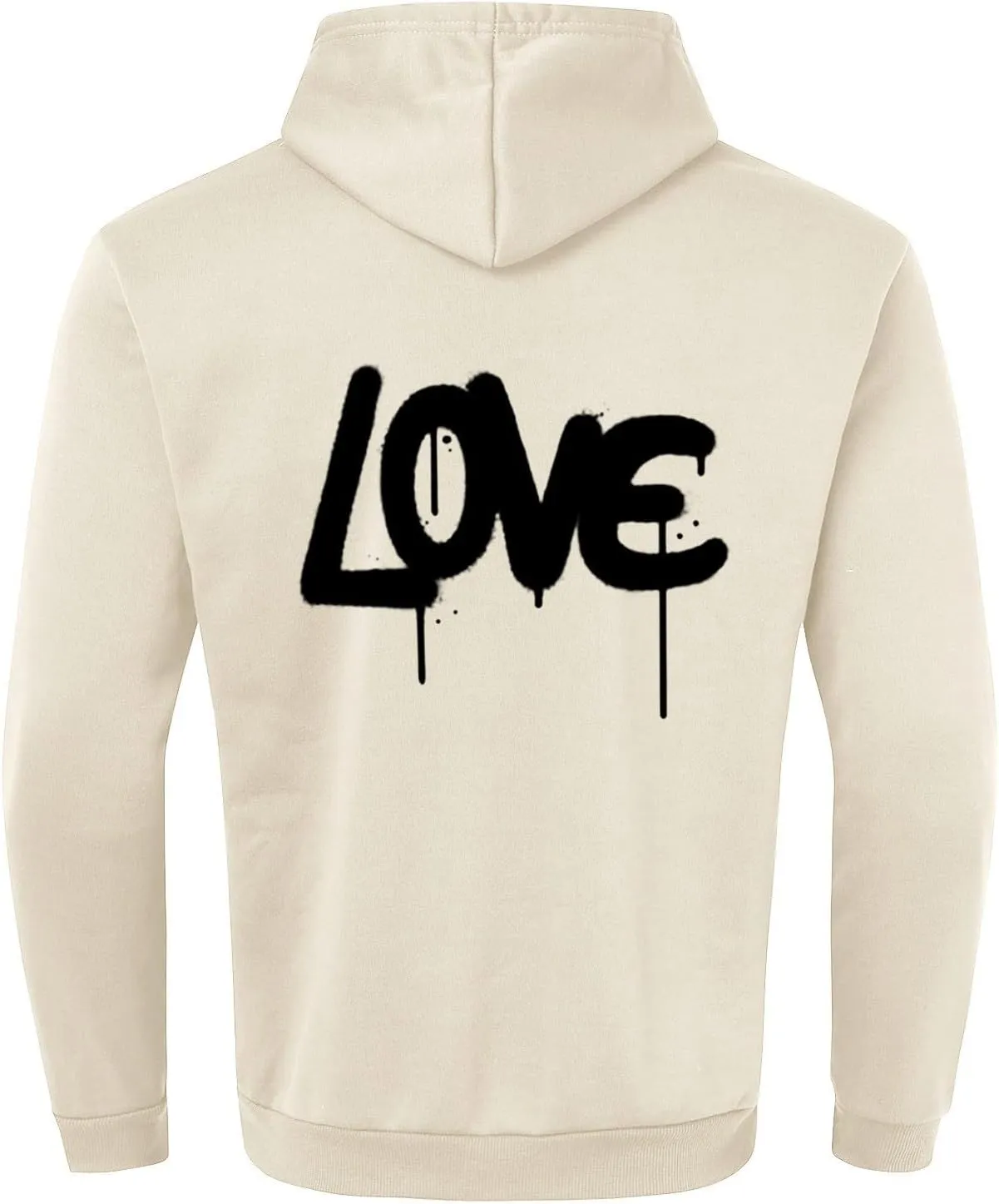 Hoodies For Men With Designs Breathable Casual Hooded Sweatshirt Pullover Tops Mid-Weight Long Sleeve Letter Print Shirts