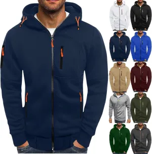 Hoodies for Men Zip up Lightweight Hoodie Big and Tall Sweatshirt Casual Fashion Jackets Fall Tops with Zip Pockets