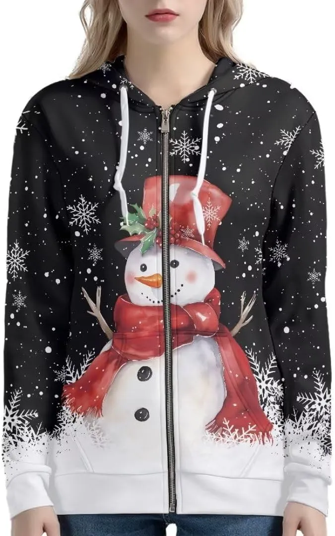Horeset Black Cat Hoodie for Women Zip UP,Thin Full Zip-UP Hoodie Lightweight Jacket for Women
