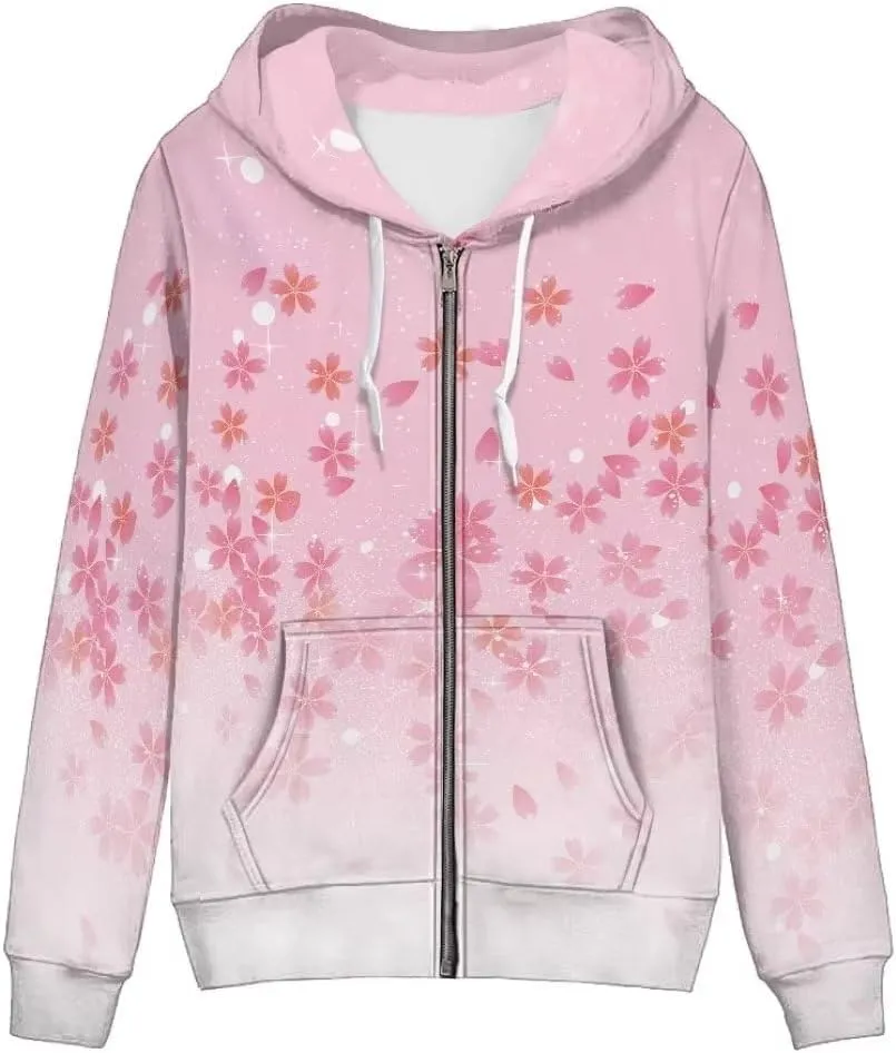 Horeset Black Cat Hoodie for Women Zip UP,Thin Full Zip-UP Hoodie Lightweight Jacket for Women