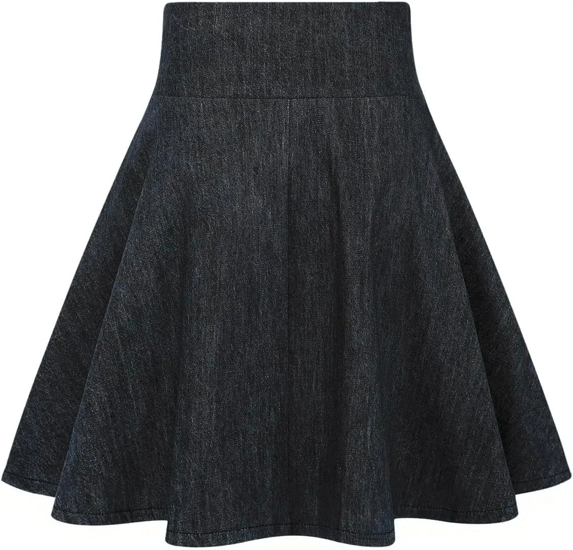 IDEALSANXUN Gothic Plaid Mini Skirts for Women Short High Waist Plaid Skirts