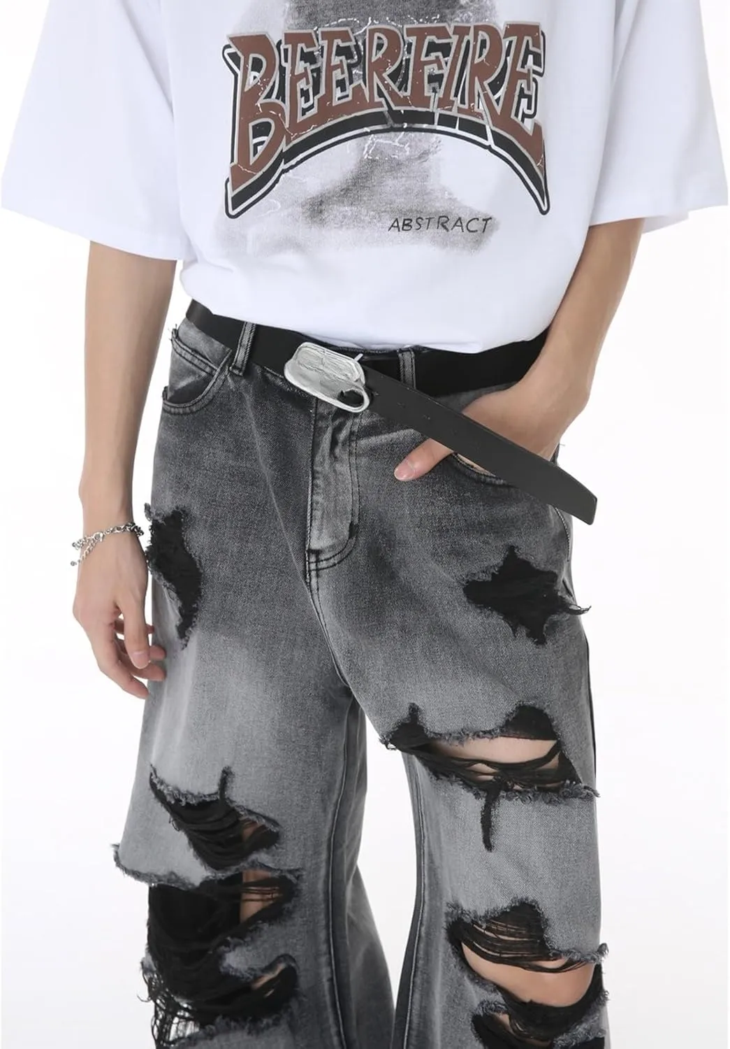 Jeans for Men - Baggy Jeans Y2k Hip Hop Skater Jeans Vintage Dance Skateboard Pants Loose Fit Denim Jeans Baggy Pants