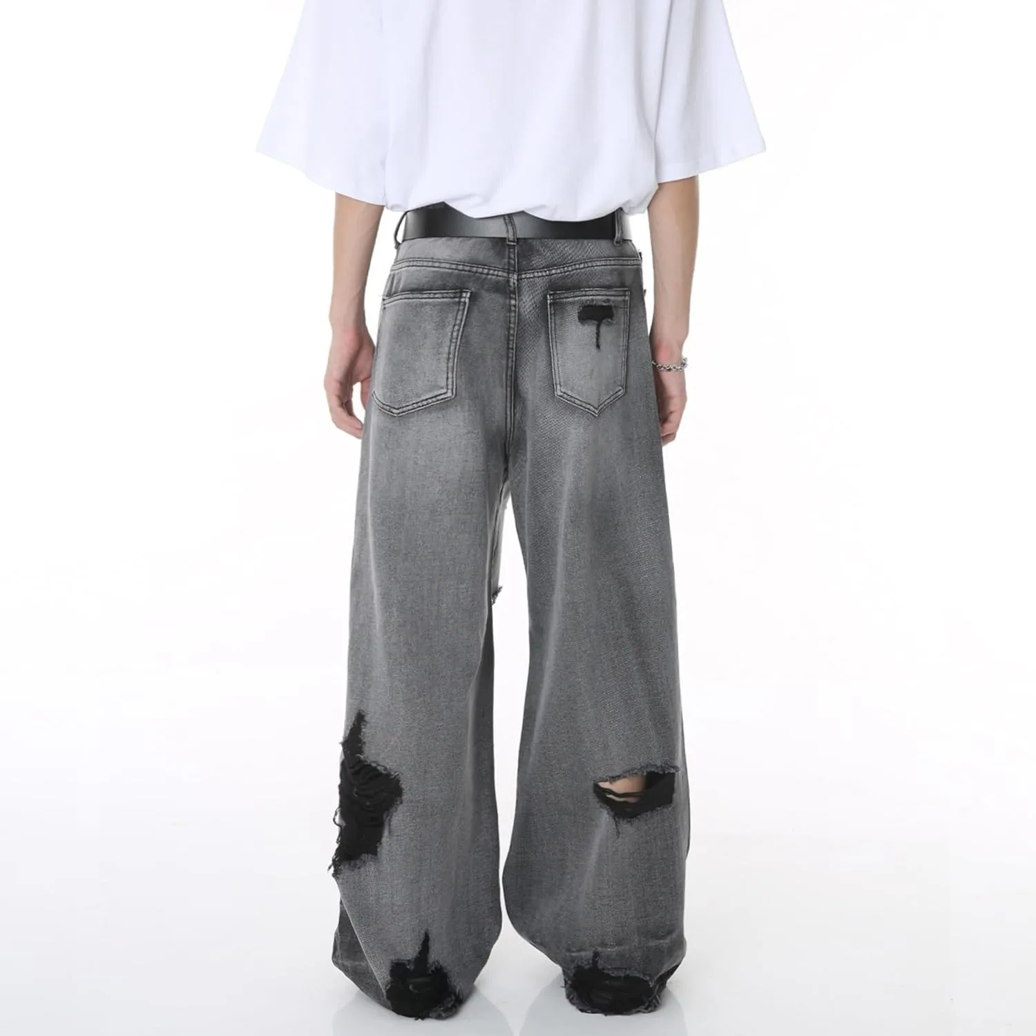 Jeans for Men - Baggy Jeans Y2k Hip Hop Skater Jeans Vintage Dance Skateboard Pants Loose Fit Denim Jeans Baggy Pants