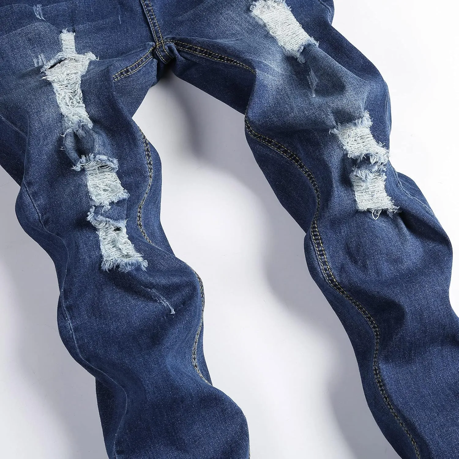 Jeans for Men Ripped,2023 Summer Skinny Stretchy Mens Denim Jeans Vintage Pants for Men Jeans