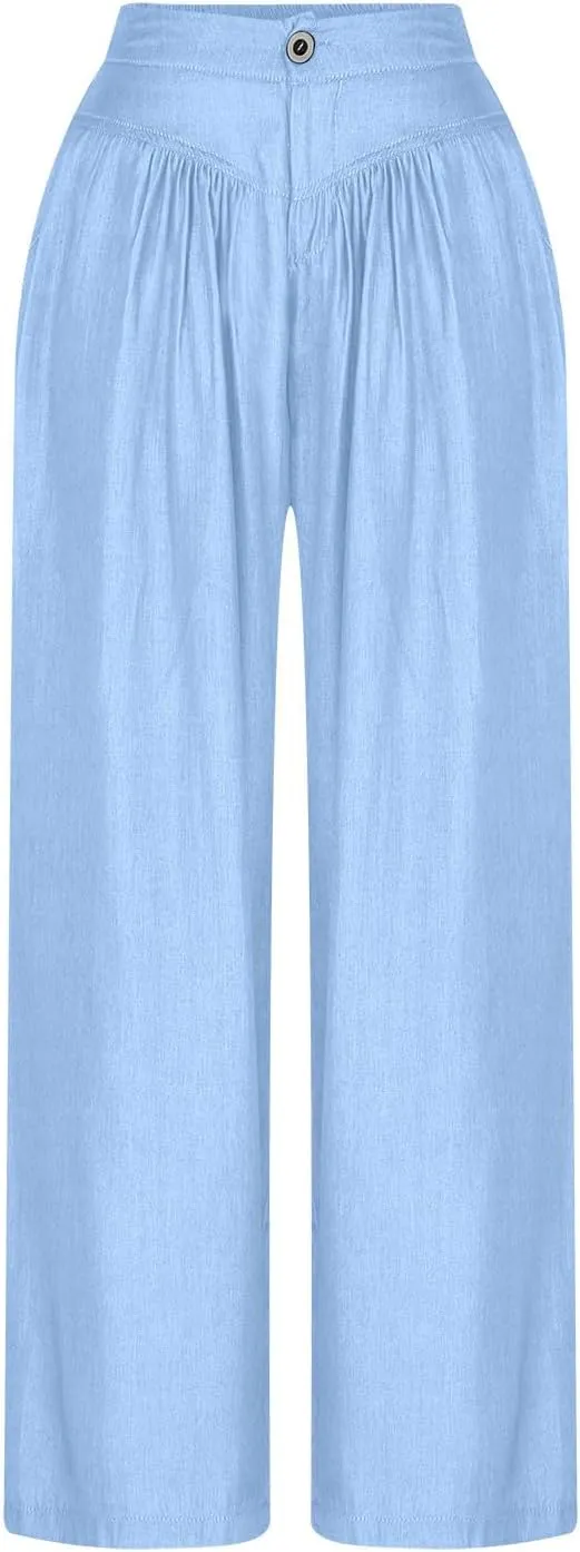 Jeans for Women 2024 Casual Loose Fit Light Wide Leg Jeans Straight Leg Denim Pants High Stretch Waisted Jeans