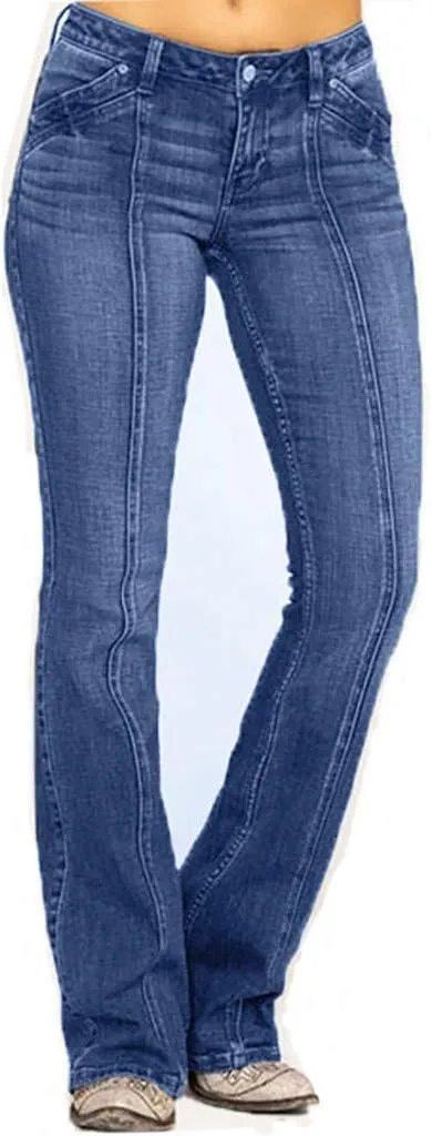 Jeans Up Trousers Womens Jeans Poket Pants Mid Casual Denim Lace Women's Jeans Jeans Womens Jeans Jeans