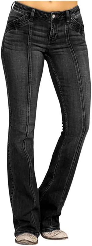 Jeans Up Trousers Womens Jeans Poket Pants Mid Casual Denim Lace Women's Jeans Jeans Womens Jeans Jeans