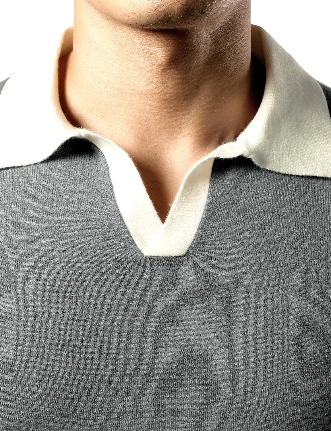 JOGAL Mens Knit Polo Shirts Vintage Short Sleeve Sweater Polo Muscle Slim Fit Golf Shirts