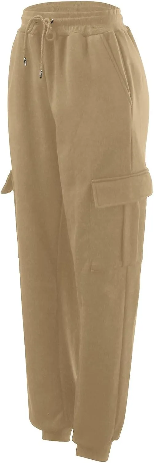 Joggers for Men Fleece Casual Drawstring Baggy Sport Athletic Gym Workout Sweatpants Cargo Sweatpants with Pockets