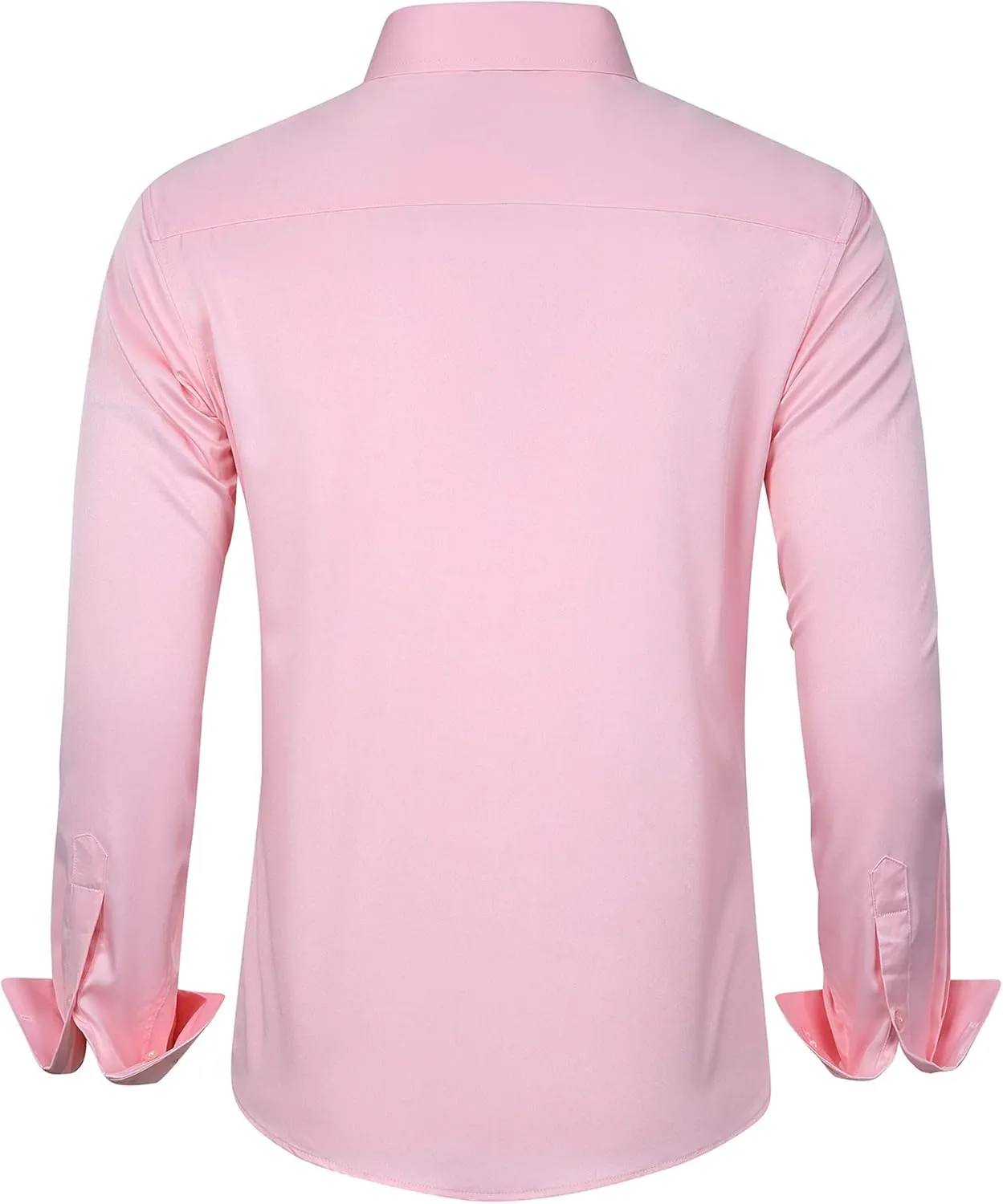 J.VER Men's Dress Shirts Solid Long Sleeve Stretch Wrinkle-Free Formal Shirt Business Casual Button Down Shirts