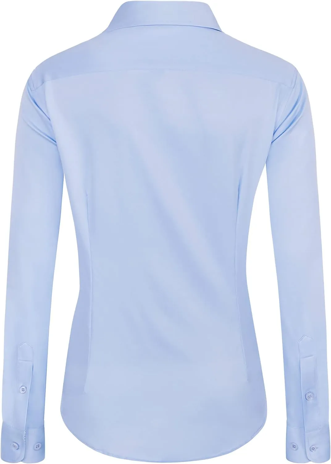 J.VER Womens Dress Shirts Long Sleeve Button Down Shirts Wrinkle-Free Solid Work Blouse