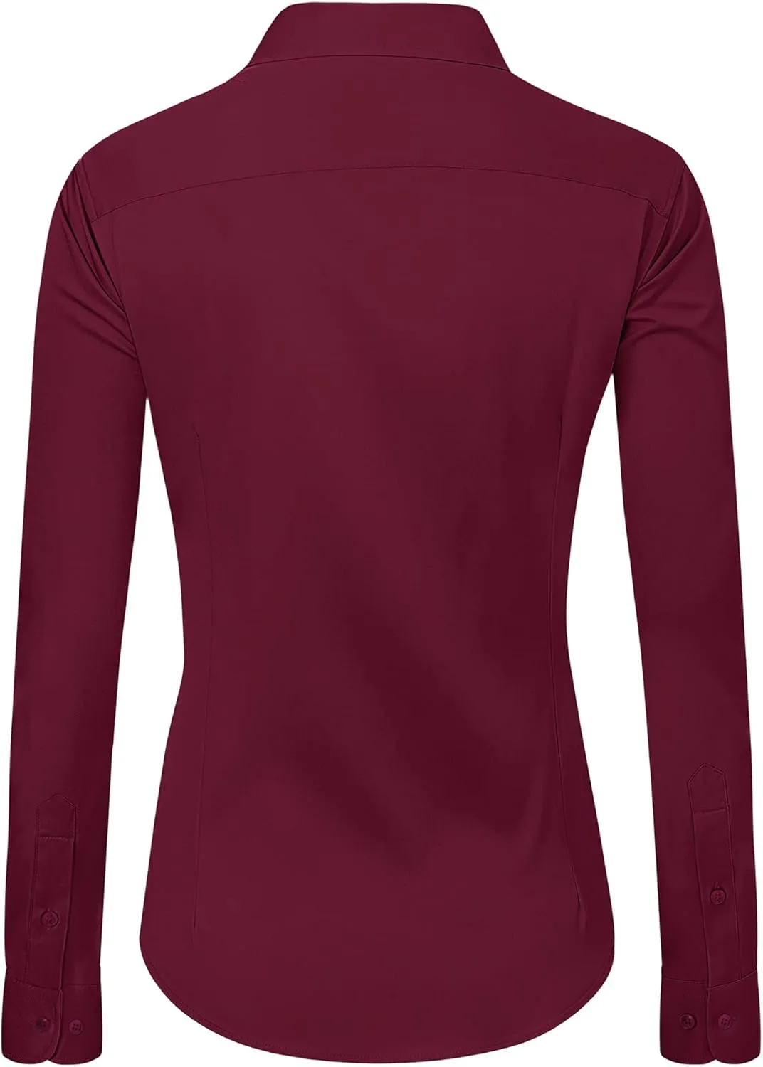 J.VER Womens Dress Shirts Long Sleeve Button Down Shirts Wrinkle-Free Solid Work Blouse