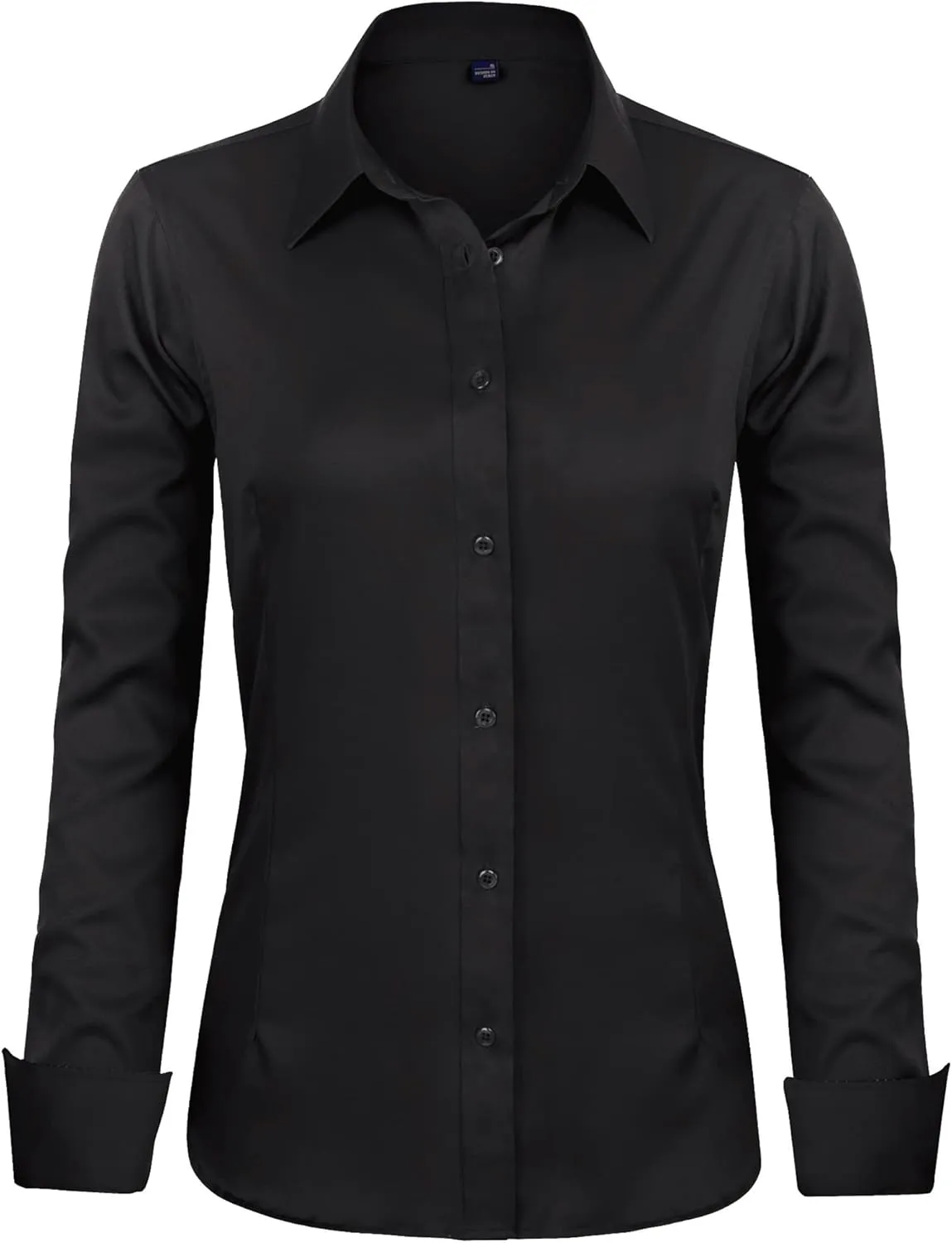 J.VER Womens Dress Shirts Long Sleeve Button Down Shirts Wrinkle-Free Solid Work Blouse