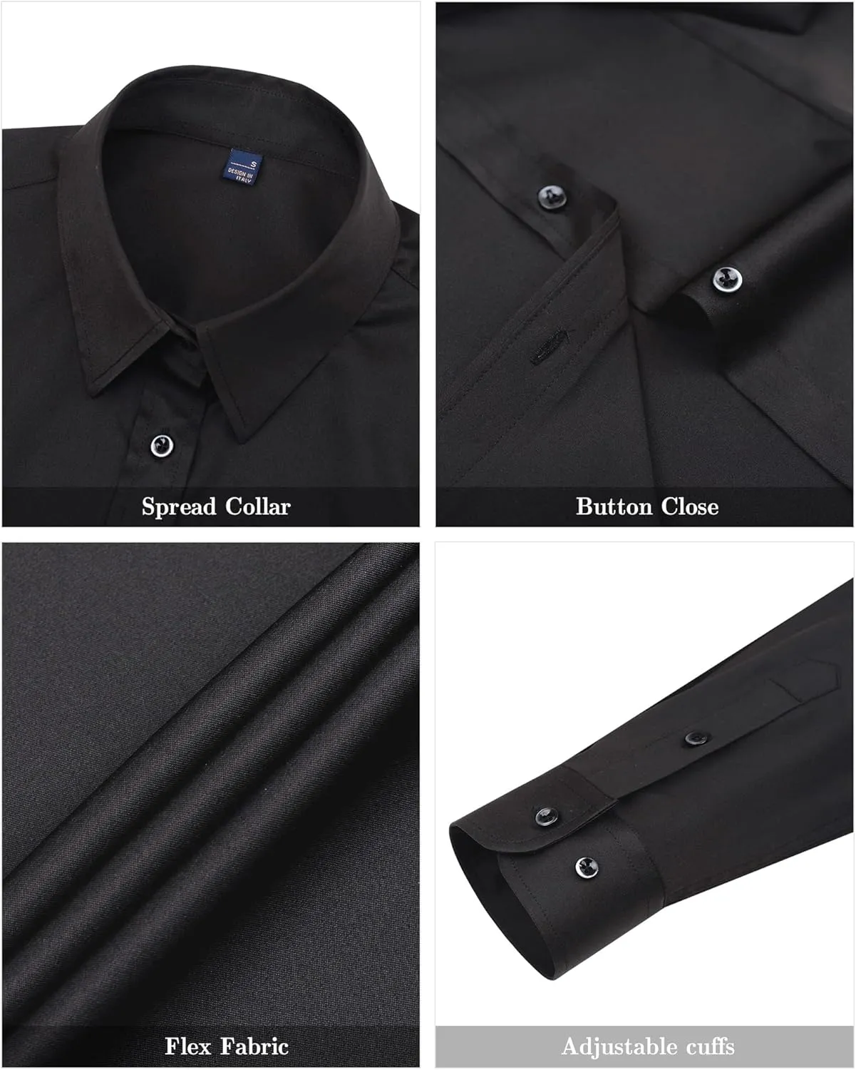 J.VER Womens Dress Shirts Long Sleeve Button Down Shirts Wrinkle-Free Solid Work Blouse