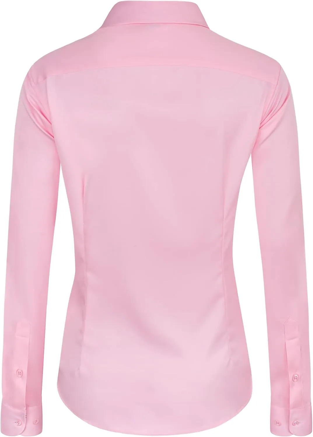 J.VER Womens Dress Shirts Long Sleeve Button Down Shirts Wrinkle-Free Solid Work Blouse