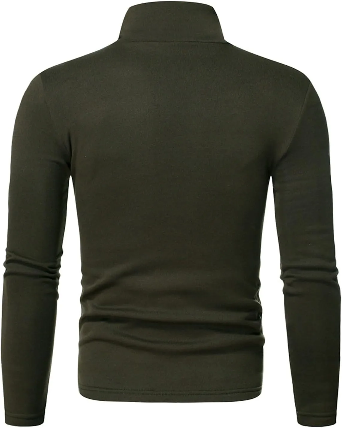 Kaniem Mens Turtleneck Sweater Turtleneck Long Stretch Blouse Solid Fit Bottoming Top Men's blouse Ribbed High