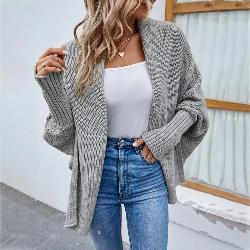 KELYWELL Oversized Cardigan Sweaters for Women's Chunky Knit Kimono Slouchy Wrap Batwing Open Front Outwear Coat