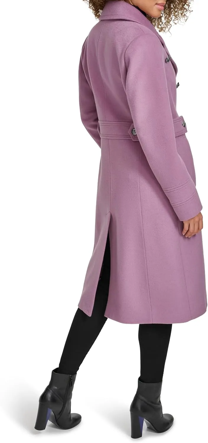 Kenneth Cole Women's Military Wool Blend Overcoat