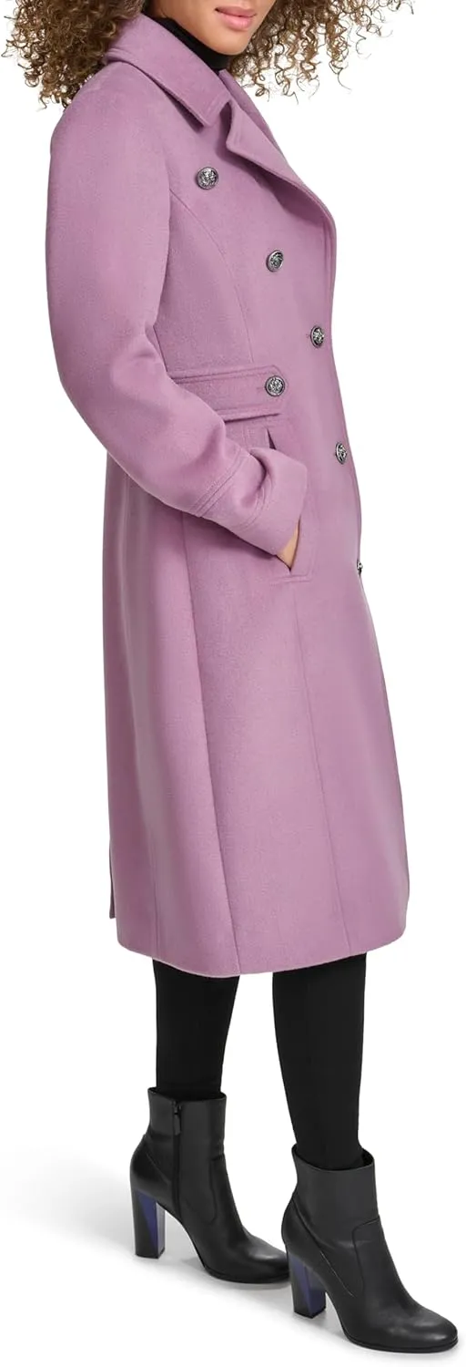 Kenneth Cole Women's Military Wool Blend Overcoat